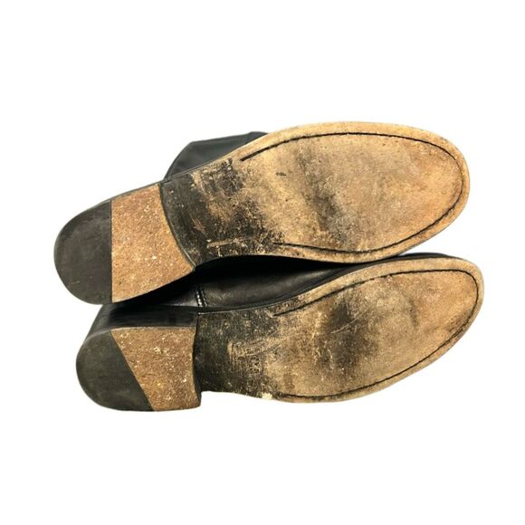 Frye Melissa Button Lug Tall Leather Boots | Black | Size 7.5 - Picture 5 of 7